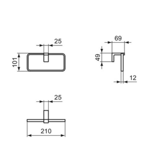 Ideal Standard Conca kvadratinis rankšluosčio laikiklis