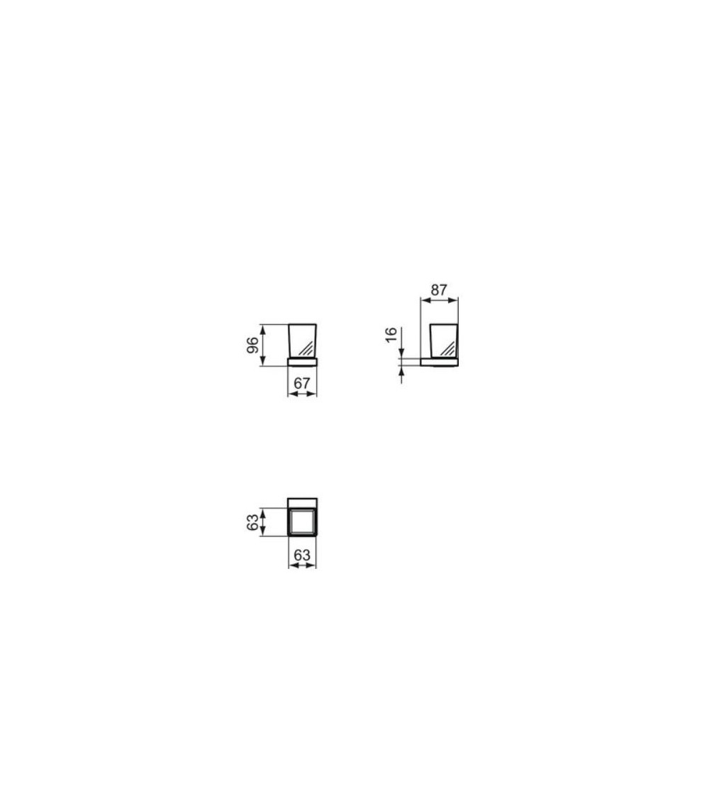 Ideal Standard Conca dantų šepetėlių stiklinė (pasirenkama spalva)