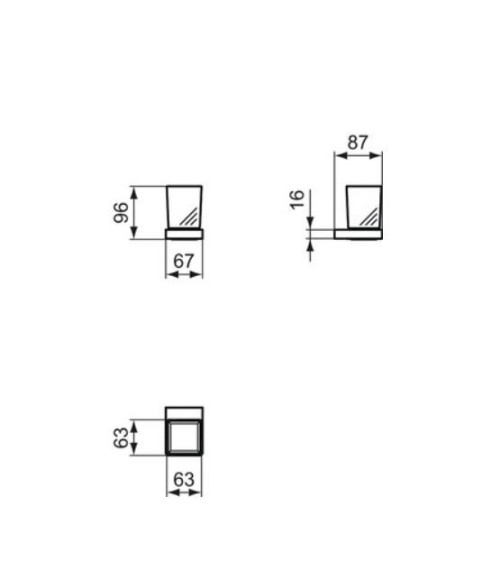 Ideal Standard Conca dantų šepetėlių stiklinė (pasirenkama spalva)