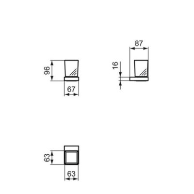 Ideal Standard Conca dantų šepetėlių stiklinė (pasirenkama spalva)