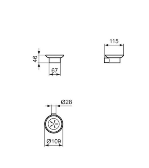 Ideal Standard Conca pakabinama, apvalios formos muilinė
