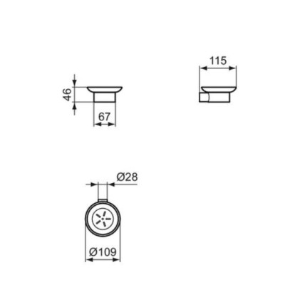 Ideal Standard Conca pakabinama, apvalios formos muilinė