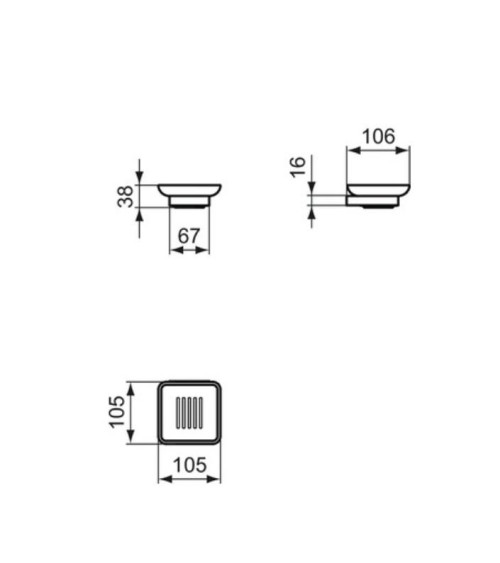 Ideal Standard Conca pakabinama, kvadratininės formos muilinė