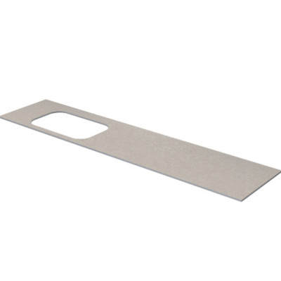 IŠPARDAVIMAS. Kame Universalus HPL stalviršis, su išpjova MOVADO praustuvui kairėje pusėje, 200cm Smėlinis akmuo HPL