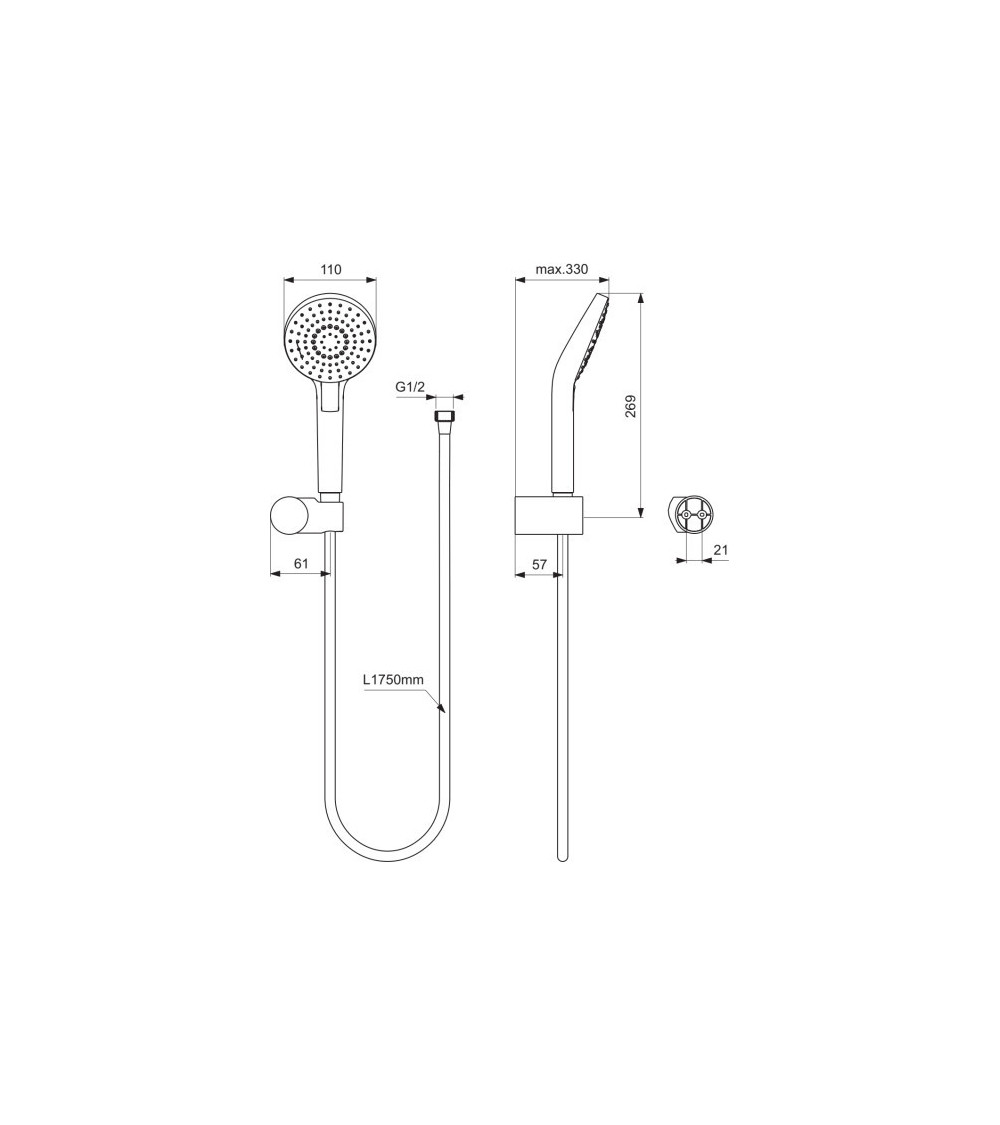 Ideal Standard Ceratherm Navigo potinkinė termostatinė sistema (A7771AA)