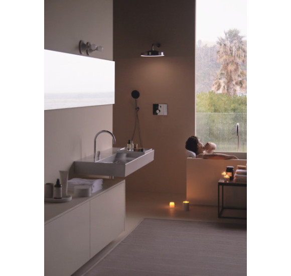 Ideal Standard CERATHERM NAVIGO SOLOS potinkinė termostatinė sistema, dušo galva su apšvietimu, 330mm