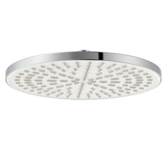 Ideal Standard Idealrain apvali "lietaus" dušo galva, 260 mm skersmuo, chromo/balta spalva