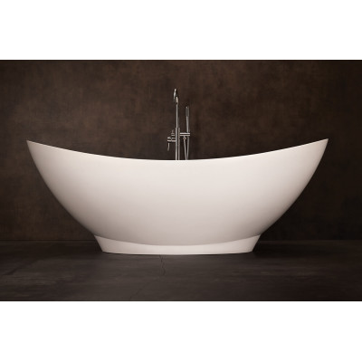 PAA Akmens masės SILKSTONE vonia Felice 1945x830, su sifonu