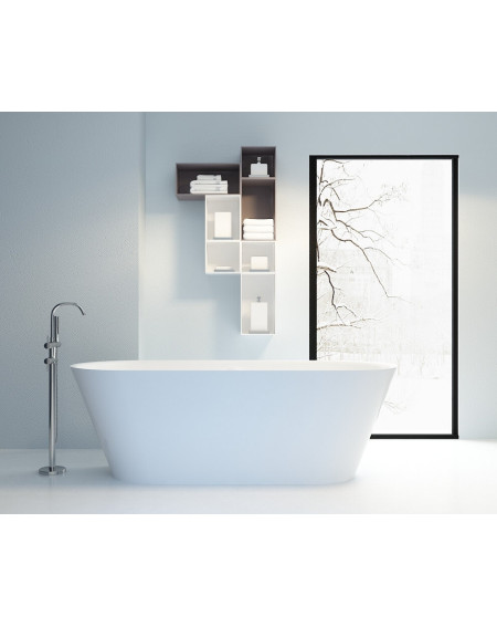 Akmens masės vonia Aura Selene, balta