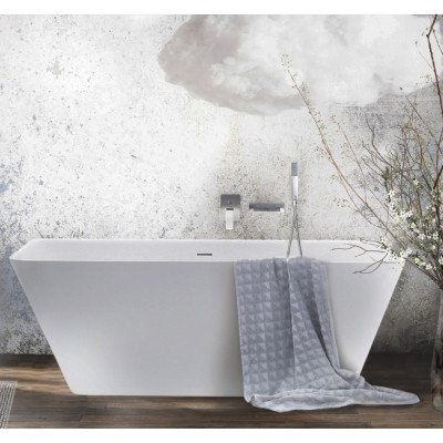 PAA QUADRO WALL prie sienos glaudžama vonia, silkstone 160x75cm