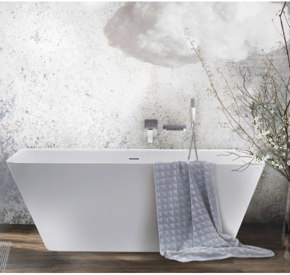 PAA QUADRO WALL prie sienos glaudžama vonia, silkstone 160x75cm