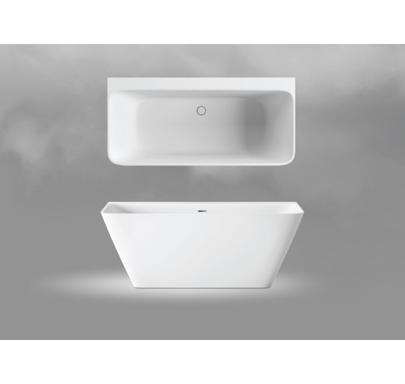 PAA QUADRO WALL prie sienos glaudžama vonia, silkstone 160x75cm