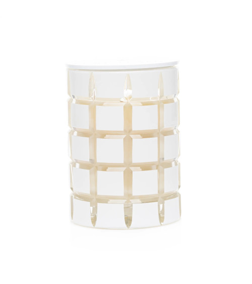 Ypatingai kvepianti žvakė PURE FLAME Deluxe ENCENS BOIS PRÉCIEUX CRYSTAL WHITE EDITION, 350g