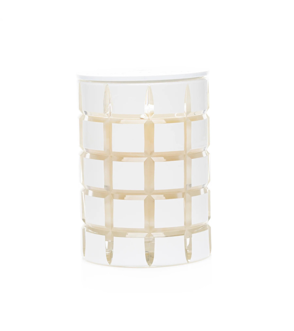 Ypatingai kvepianti žvakė PURE FLAME Deluxe ENCENS BOIS PRÉCIEUX CRYSTAL WHITE EDITION, 350g