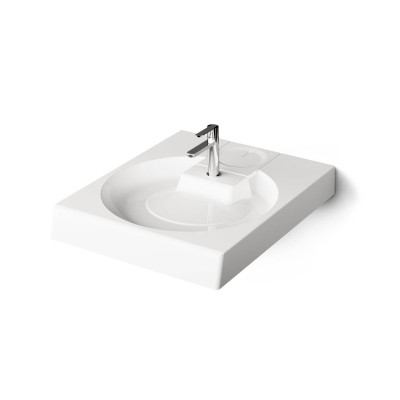 PAA Claro Grande praustuvas 60 x 75 cm, baltos blizgios spalvos (skirtas ant skalbimo mašinos)