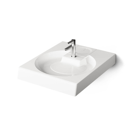 PAA Claro Grande praustuvas 60 x 75 cm, baltos blizgios spalvos (skirtas ant skalbimo mašinos)