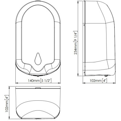 Mediclinis automatinis muilo dozatorius, 1,2l talpos, baltas