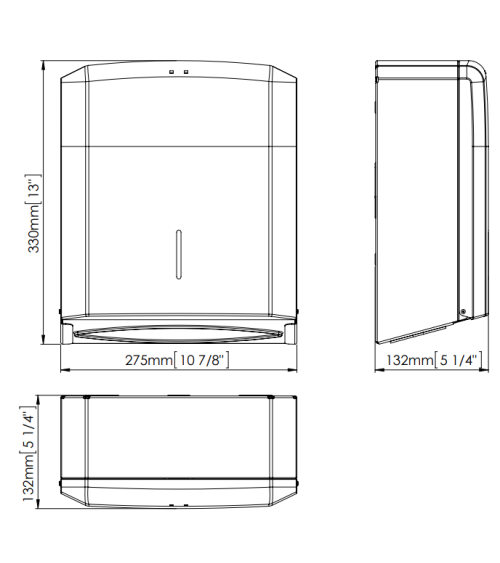 Mediclinics sieninis popierinių rankšluosčių dozatorius, pasirinkite spalvą