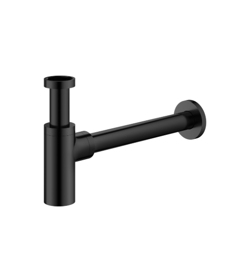 Omnires juodos matinės spalvos sifonas praustuvui