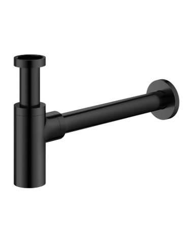 Omnires juodos matinės spalvos sifonas praustuvui