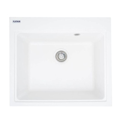 IŠPARDAVIMAS. Platinum Vesta 5852 granitinė plautuvė su užkemšamu ventiliu ir sifonu komplekte