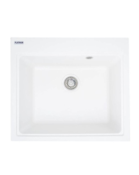 IŠPARDAVIMAS. Platinum Vesta 5852 granitinė plautuvė su užkemšamu ventiliu ir sifonu komplekte