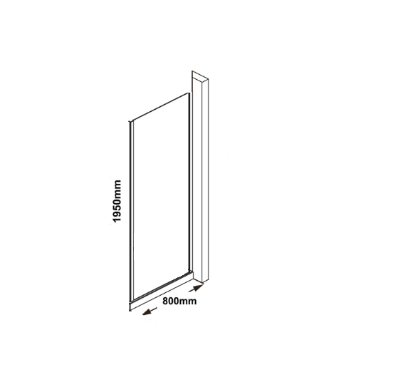 Komplektuojamoji dušo kabinos siena Ravak BLSPS-80,90cm