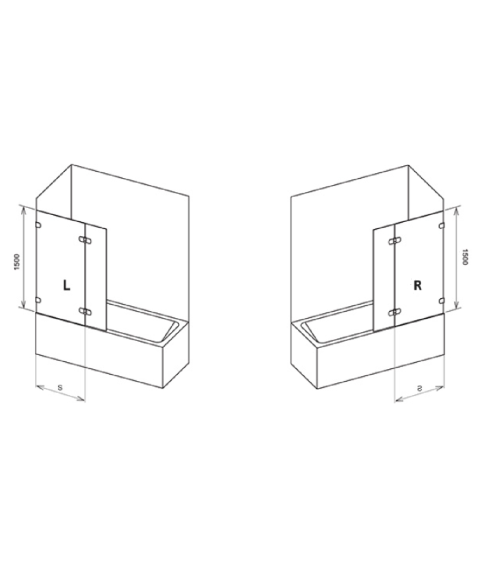 Vonios sienelė Ravak BVS2, 100x150cm