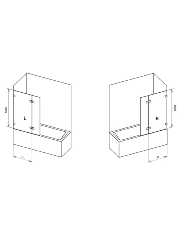 Vonios sienelė Ravak BVS2, 100x150cm