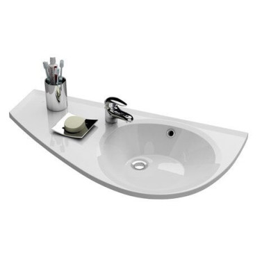 RAVAK pakabinamas akmens masės praustuvas Avocado, kairė pusė