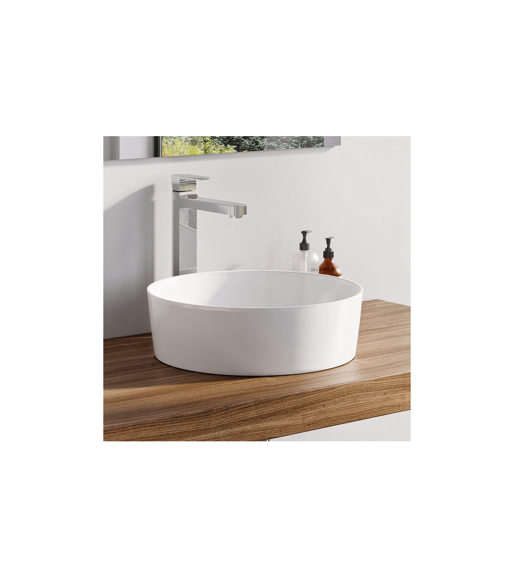 RAVAK pastatomas ant stalviršio keramikinis praustuvas Uni 400, baltas