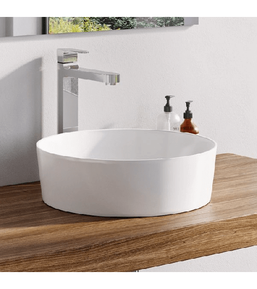 RAVAK pastatomas ant stalviršio keramikinis praustuvas Uni 400, baltas