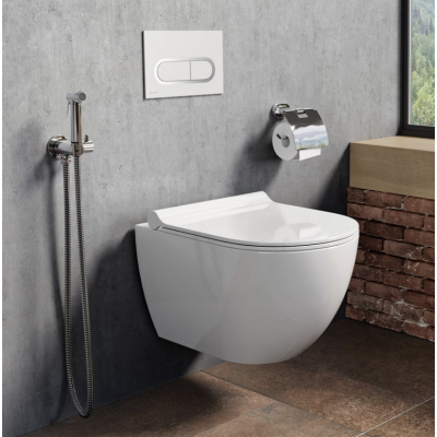 Ravak Uni Chrome pakabinamas klozetas 'Rimless' su "Soft Close" dangčiu