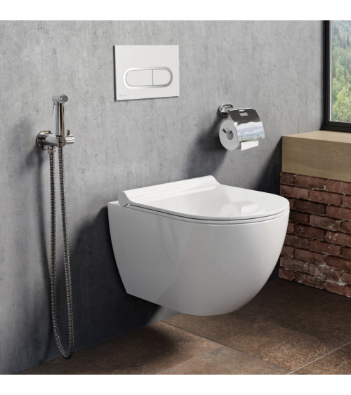 Ravak Uni Chrome pakabinamas klozetas 'Rimless' su "Soft Close" dangčiu