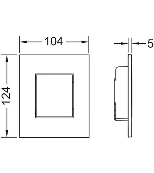 TECEnow pisuaro nuleidimo klavišas, chromuota blizganti