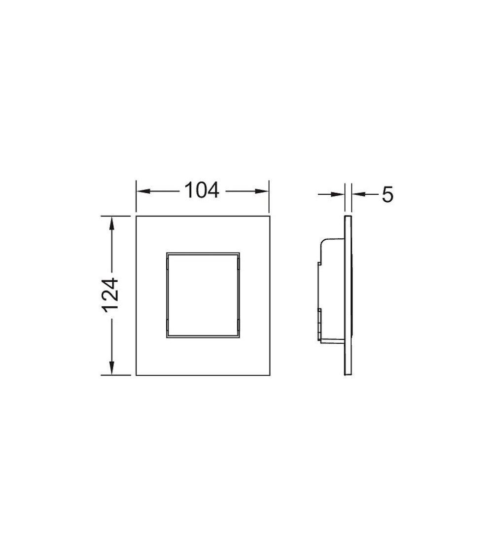 TECEnow pisuaro nuleidimo klavišas, chromuota blizganti
