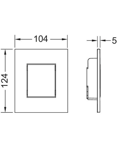 TECEnow pisuaro nuleidimo klavišas, chromuota blizganti