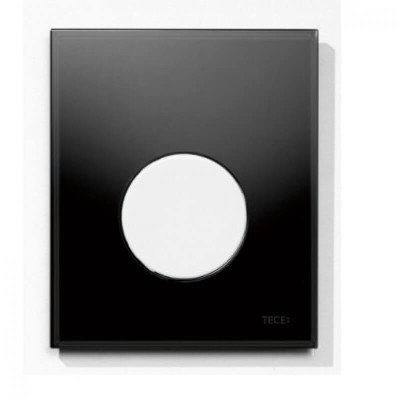 TECEloop stiklinis pisuaro nuleidimo klavišas (juodas stiklas, mygtukas baltas)