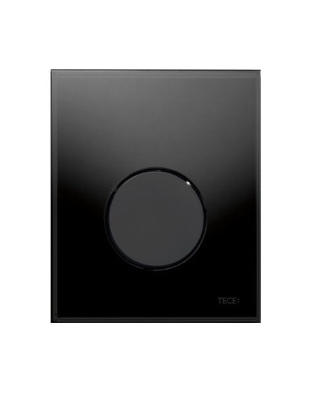 TECEloop stiklinis pisuaro nuleidimo klavišas (juodas stiklas, mygtukas juodas)