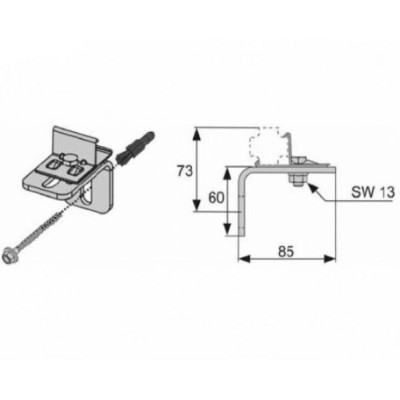 TECEprofil tvirtinimo kronšteinas