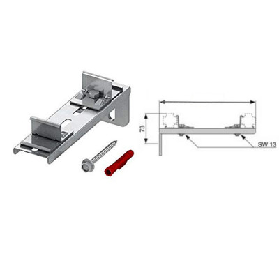 TECEprofil dvigubas, prailgintas tvirtinimo krošteinas