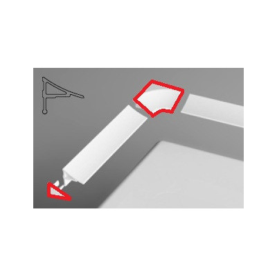 Ravak apdailos juostos kampas bei uždengimai 11