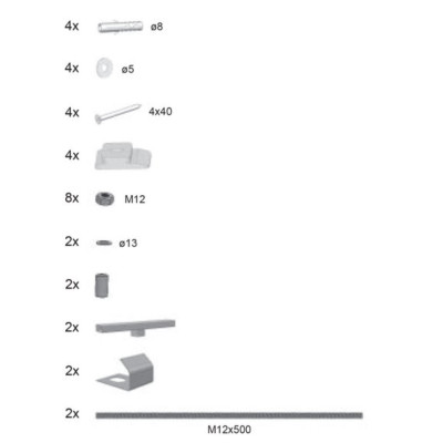 Priekinės plokštės apdailos tvirtinimas universalus