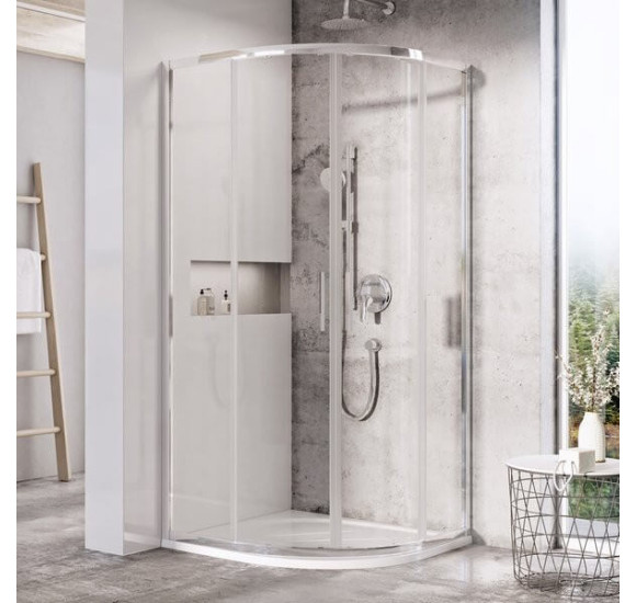 Pusapvalė dušo kabina Ravak BLSCP4 80x80
