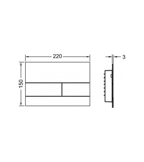 TECEsquare II Klavišas WC moduliui, 92408, pasirenkama spalva
