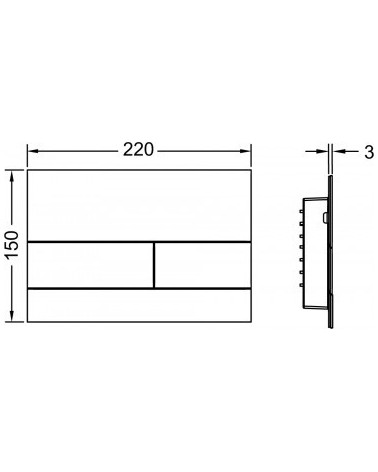 TECEsquare II Klavišas WC moduliui, 92408, pasirenkama spalva