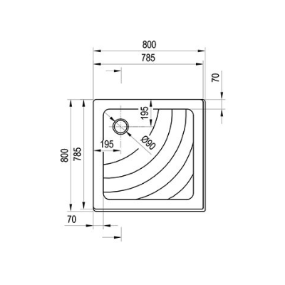 Ravak dušo padėklas Angela 80,90cm PU