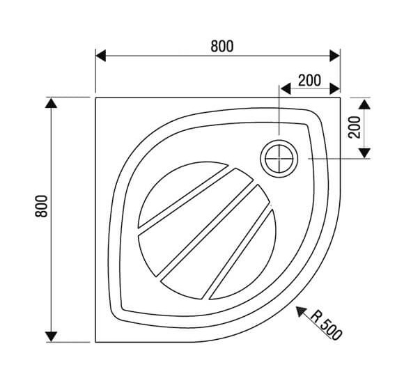 Ravak dušo padėklas Elipso Pro 80,90,100cm