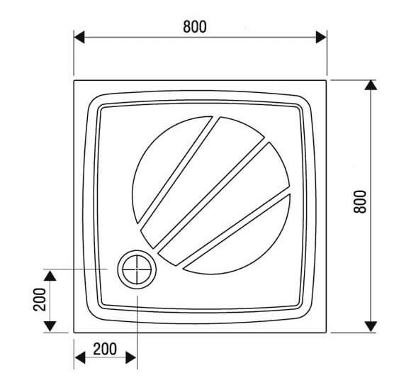 Akmens masės dušo padas Ravak Perseus Pro 80,90,100cm
