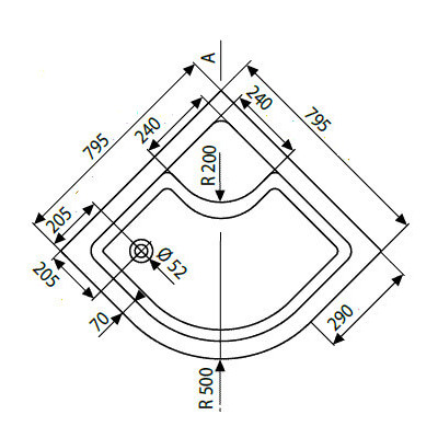 Ravak dušo padėklas Sabina 80,90cm